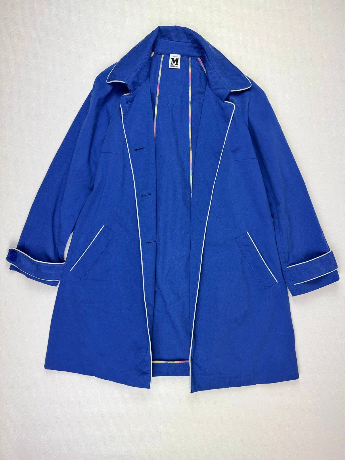 Missoni Missoni Blue Cotton Coat - Made in Italy Size M / US 6-8 / IT 42-44 - 7 Thumbnail