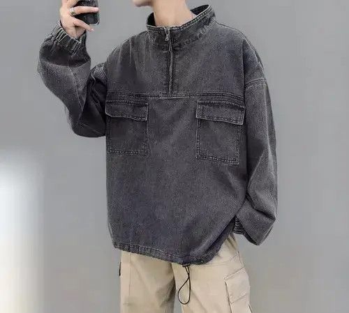 VIBE New 2022 Stylish Hype Denim Jacket Size US M / EU 48-50 / 2 - 3 Thumbnail