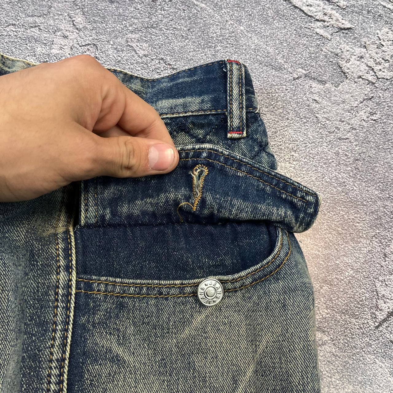 Hysteric Glamour Jeans Dirty Pants Faded Crash Denim Thrashed Y2K Distressed Size US 33 - 2 Thumbnail