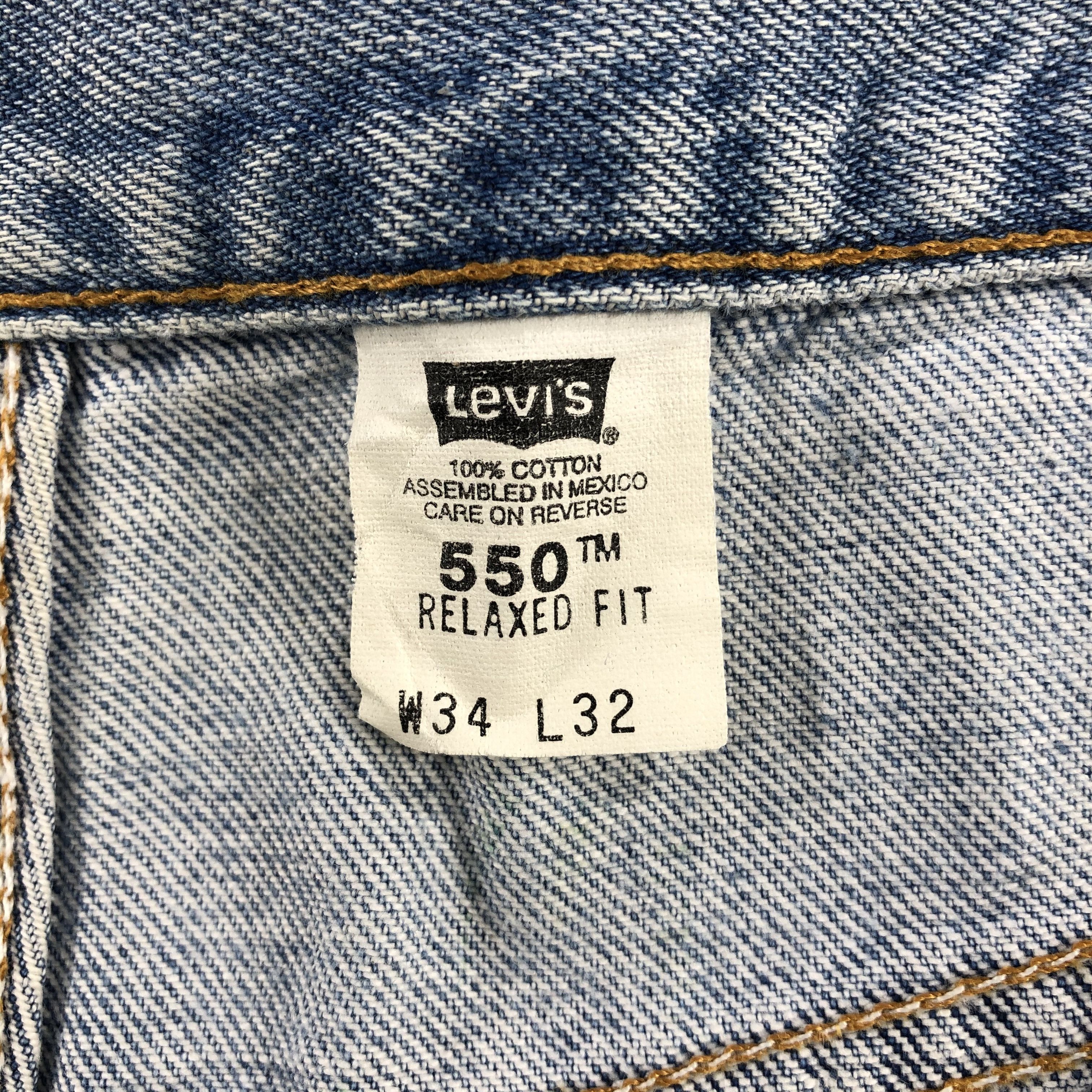 Levi's Vintage 90s Light Wash Levis 550 Jeans-J1993 Size US 34 / EU 50 - 15 Thumbnail