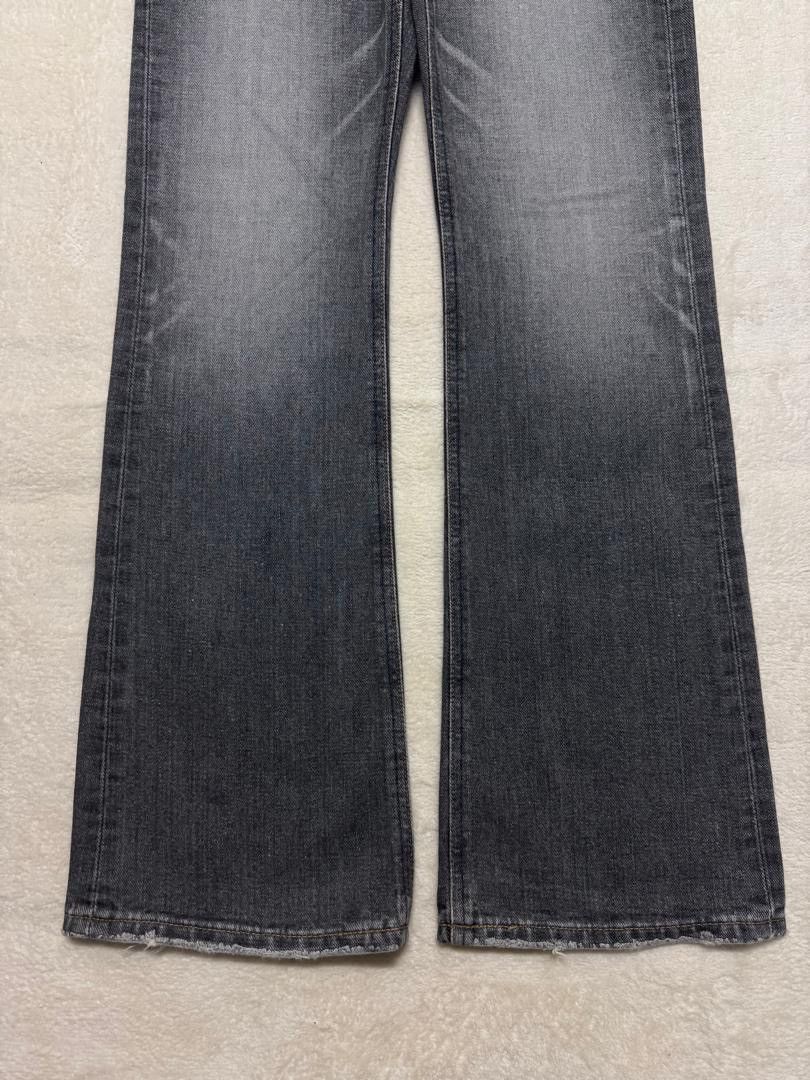 Lee 💥FLARED💥VINTAGE 90s LEE SAND WASHED DISTRESSED BELL BOTTOM Size US 27 - 8 Thumbnail