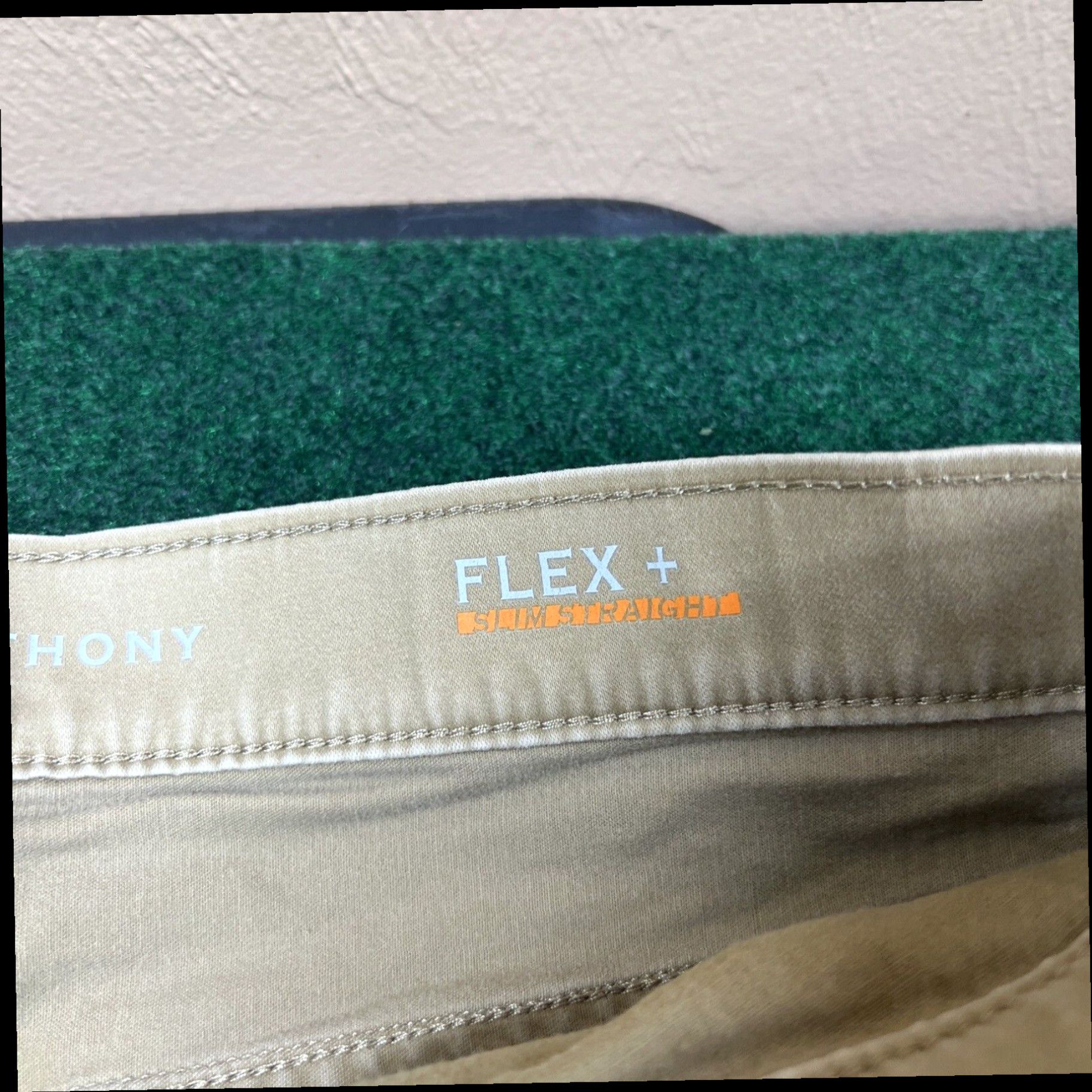 Marcs Marc Anthony Flex + Slim Straight Mens Khaki Pants Sz 32x32 Size US 32 / EU 48 - 5 Thumbnail