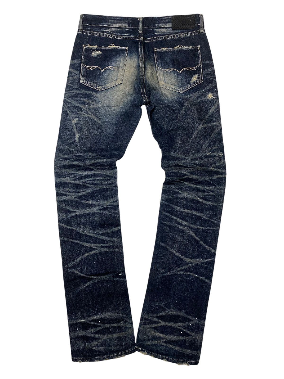 If Six Was Nine Fuga Clawmark Whiskered Seawash Jeans Size US 30 / EU 46 - 3 Thumbnail