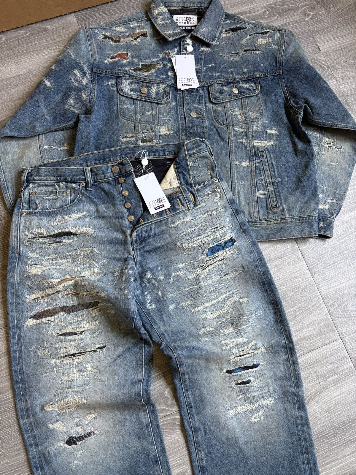 Maison Margiela × Supreme Supreme MM6 Maison Margiela Denim Two Piece Size US 32 / EU 48 - 8 Thumbnail