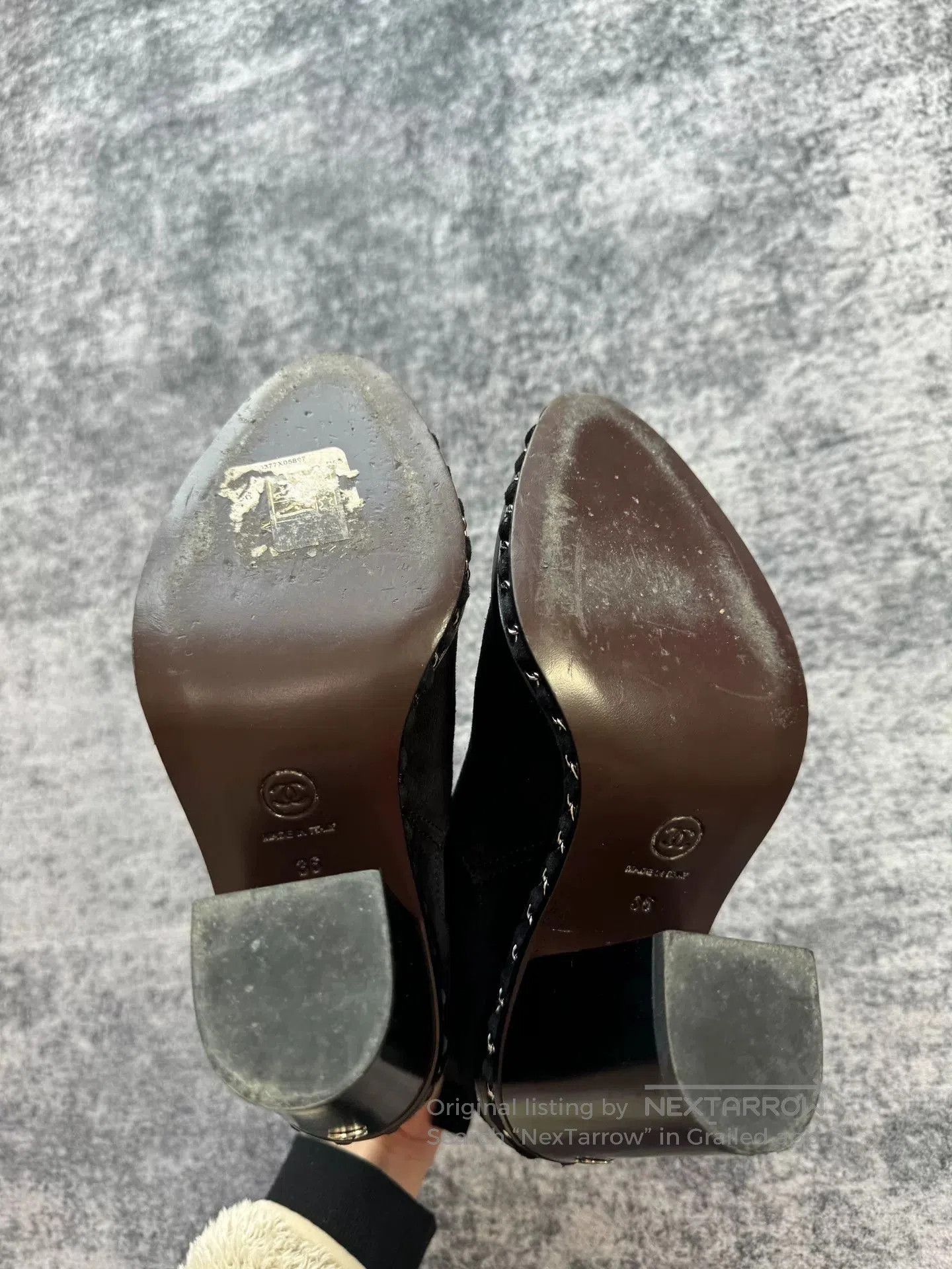 Chanel Chanel Suede Chain High-Heel Boots. Size US 5 / IT 35 - 7 Thumbnail