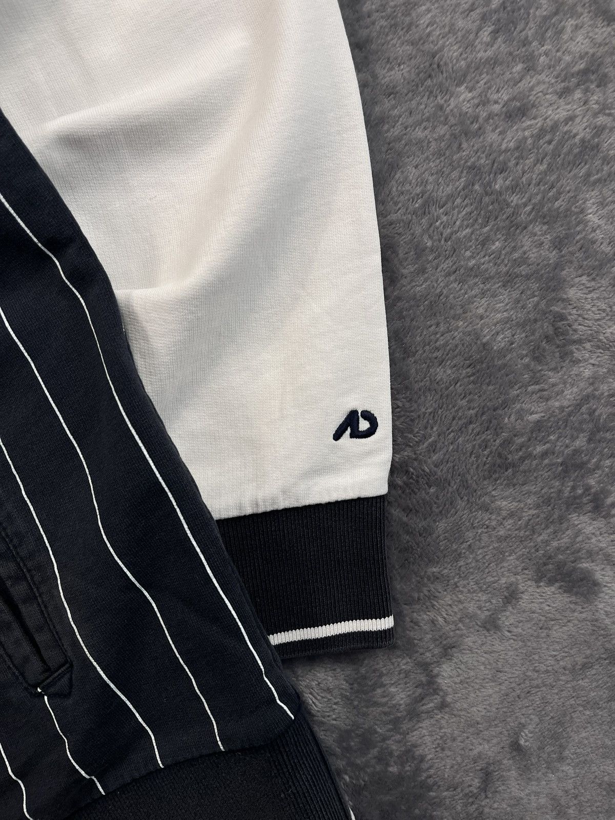Nike 00s Nike Athletic Dept Varsity Jacket Pinstripe Swoosh Rare Size US L / EU 52-54 / 3 - 3 Thumbnail