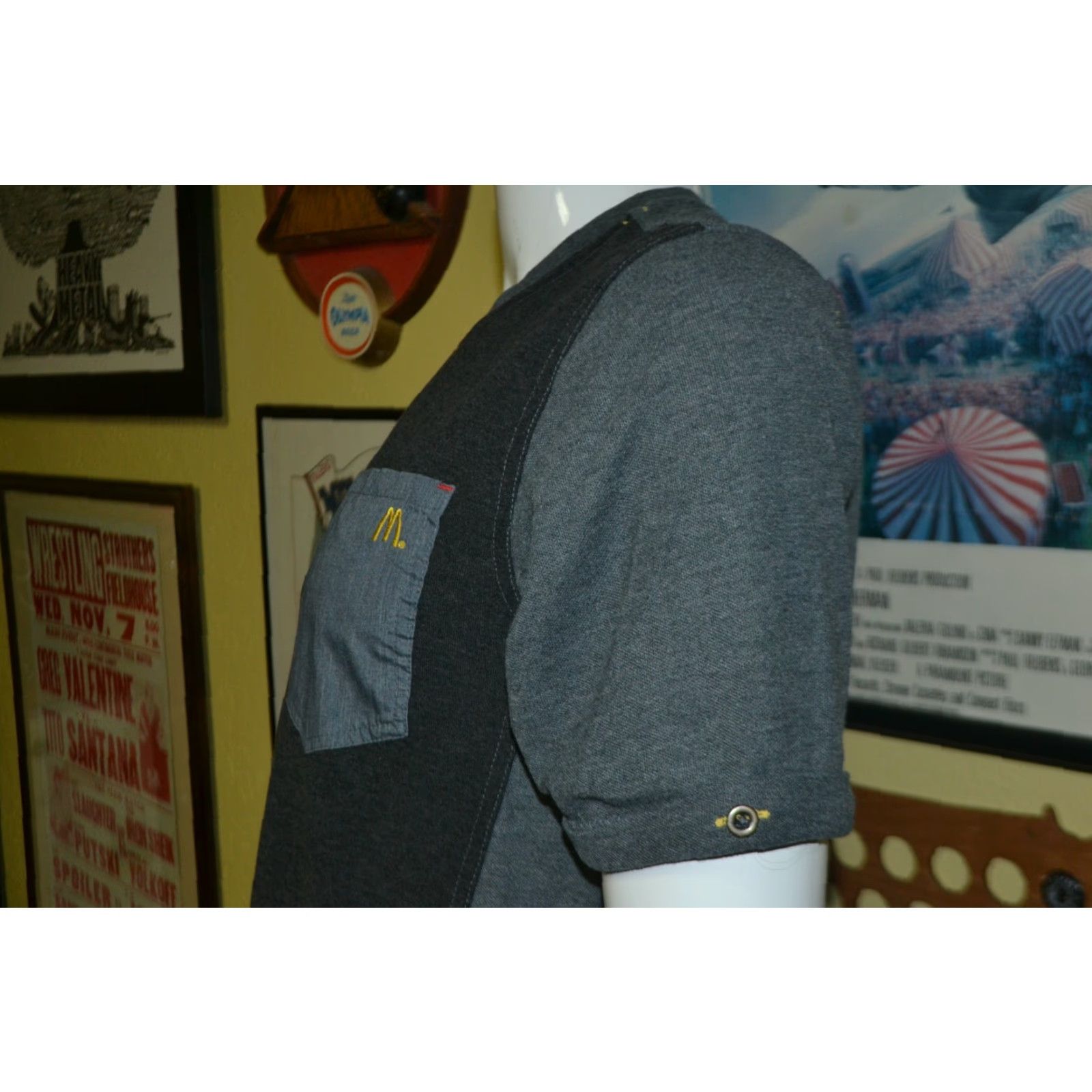 Vintage McDonalds T-Shirt Shirt Mens Small Gray Pocket Graphic Tee Regular Cotton Blend Size US S / EU 44-46 / 1 - 4 Thumbnail