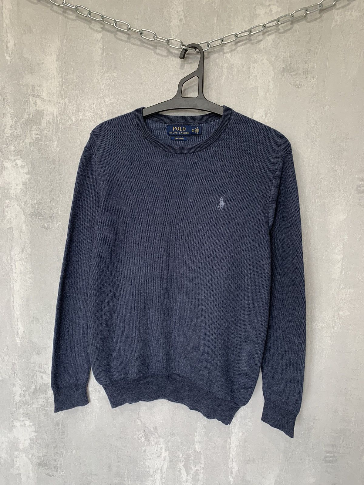 Pre-owned Polo Ralph Lauren X Vintage Polo Ralph Laurent Long Sleeve Sweater Baggy Y2k In Blue