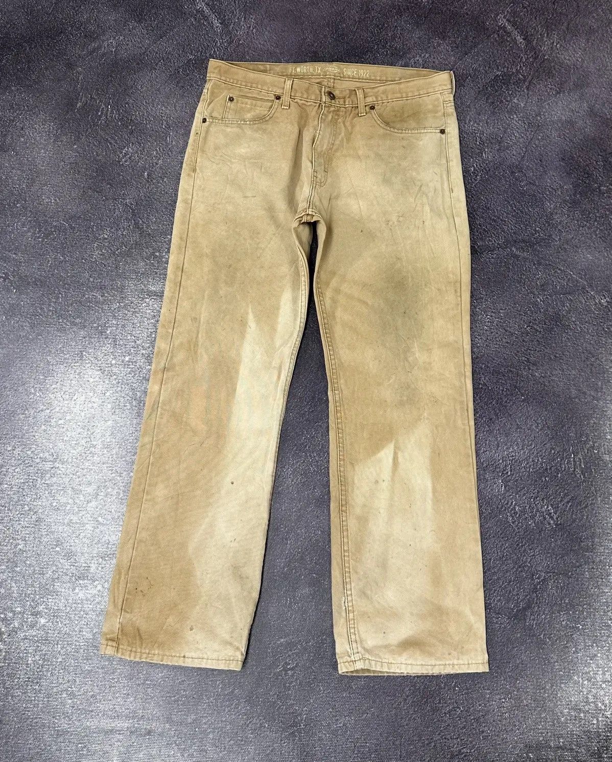 Dickies × Vintage Vintage Dickies Skate Faded Cream Work Hype Baggy Pants Size US 36 / EU 52 - 2 Thumbnail