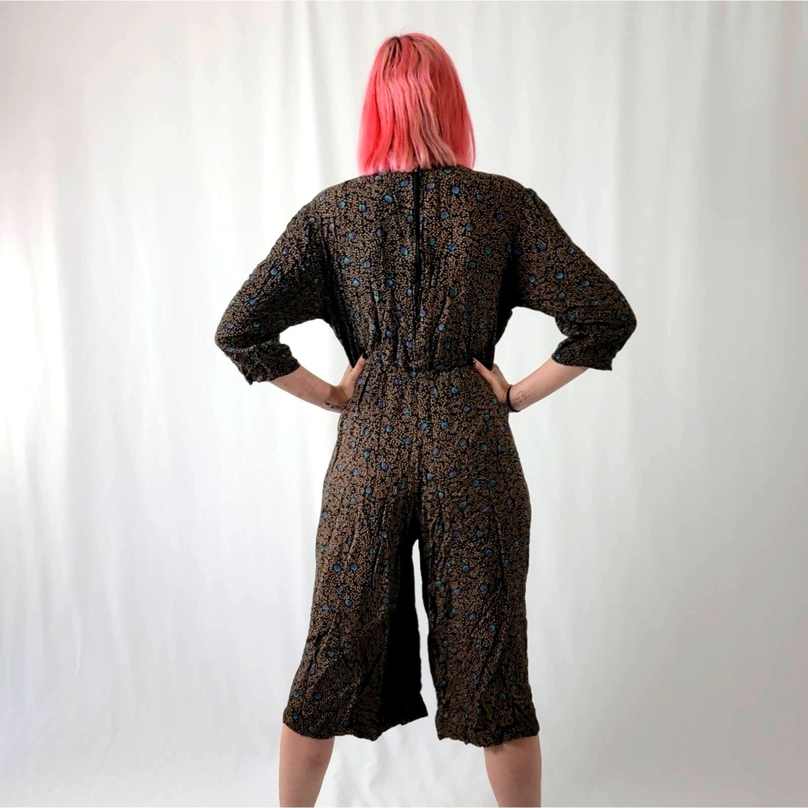 Vintage Vintage 90s Boho Cottagecore Romper Jumpsuit - M Size 28" / US 6 / IT 42 - 3 Thumbnail