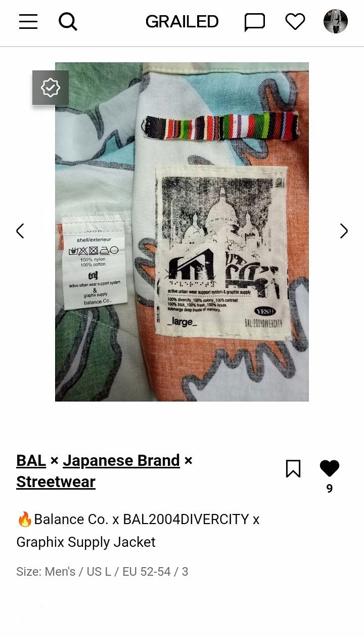 BAL 🔥Balance Co. x BAL2004DIVERCITY x Graphix Supply Jacket Size US L / EU 52-54 / 3 - 16 Thumbnail