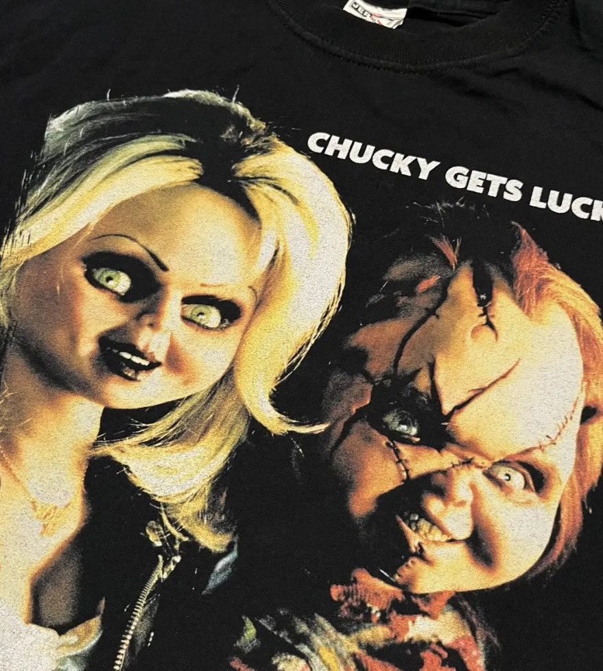Vintage Vintage Bride of Chucky Horror Scary Movie Graphic Logo Tee Size US M / EU 48-50 / 2 - 2 Thumbnail
