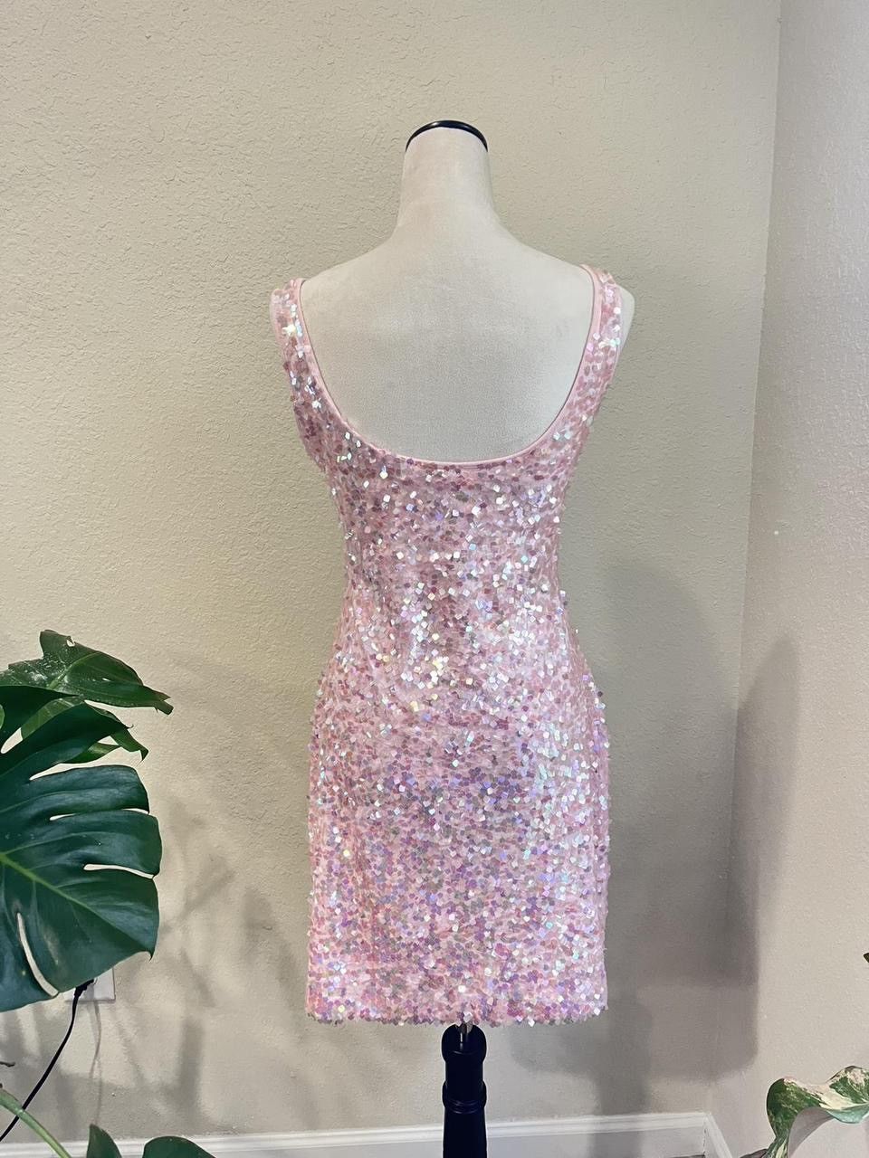 Vivienne Tam Vivienne Tam Pink Sequin Mini Dress Size XS / US 0-2 / IT 36-38 - 2 Thumbnail
