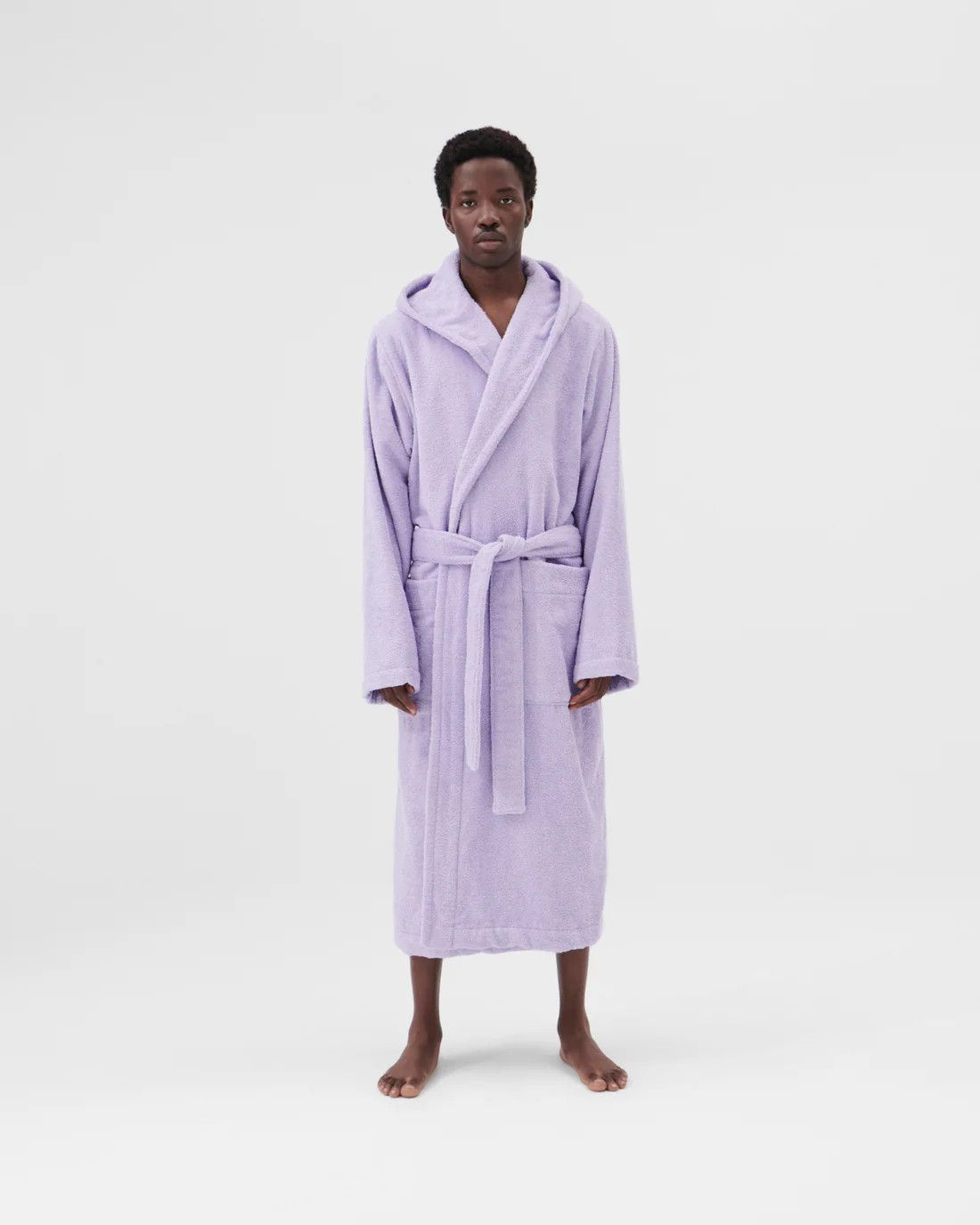 Tekla o1mle0325 Unisex Hooded Bathrobe in Lavender Size US XL / EU 56 / 4 - 2 Thumbnail