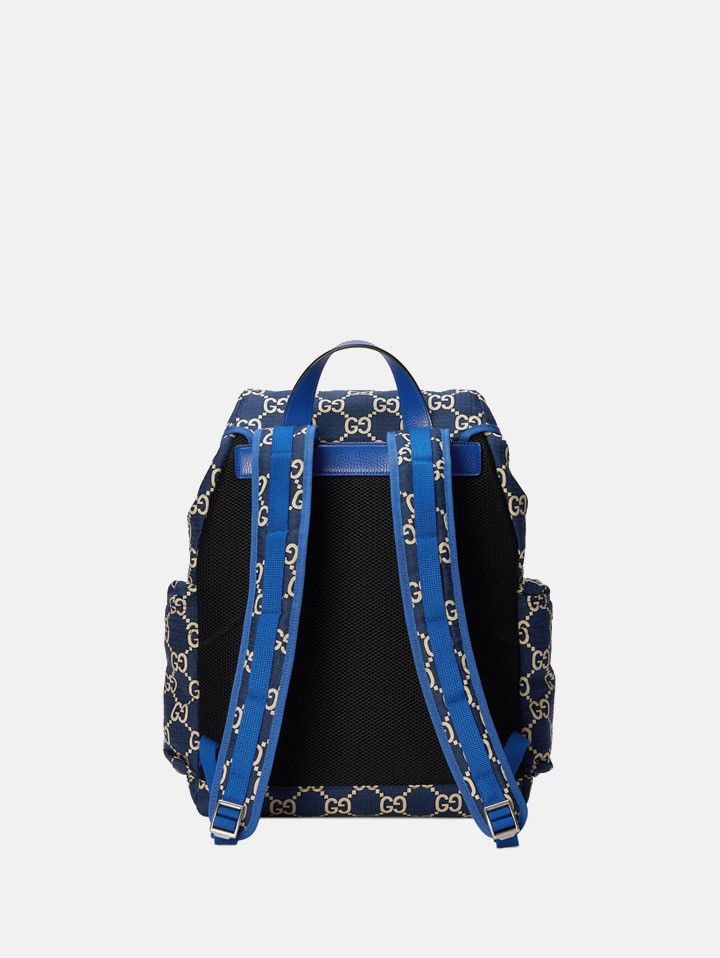 Gucci GUCCI Large GG Ripstop Backpack Blue Size ONE SIZE - 3 Thumbnail