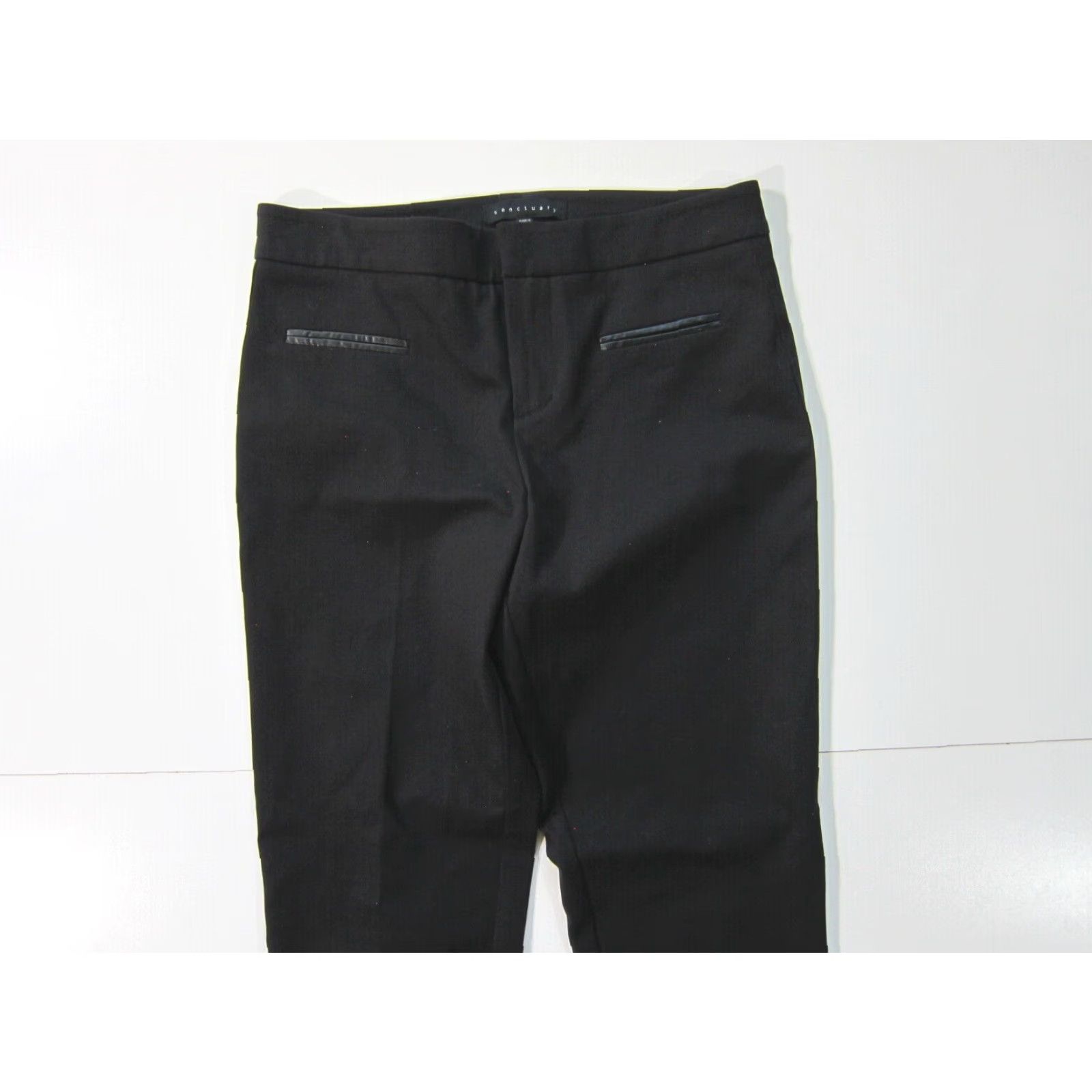 Sanctuary Sanctuary Black Stretch Slim Flat Front Office Dress Cocktail Work Pant Women 2 Size 26" / US 2 / IT 38 - 6 Thumbnail