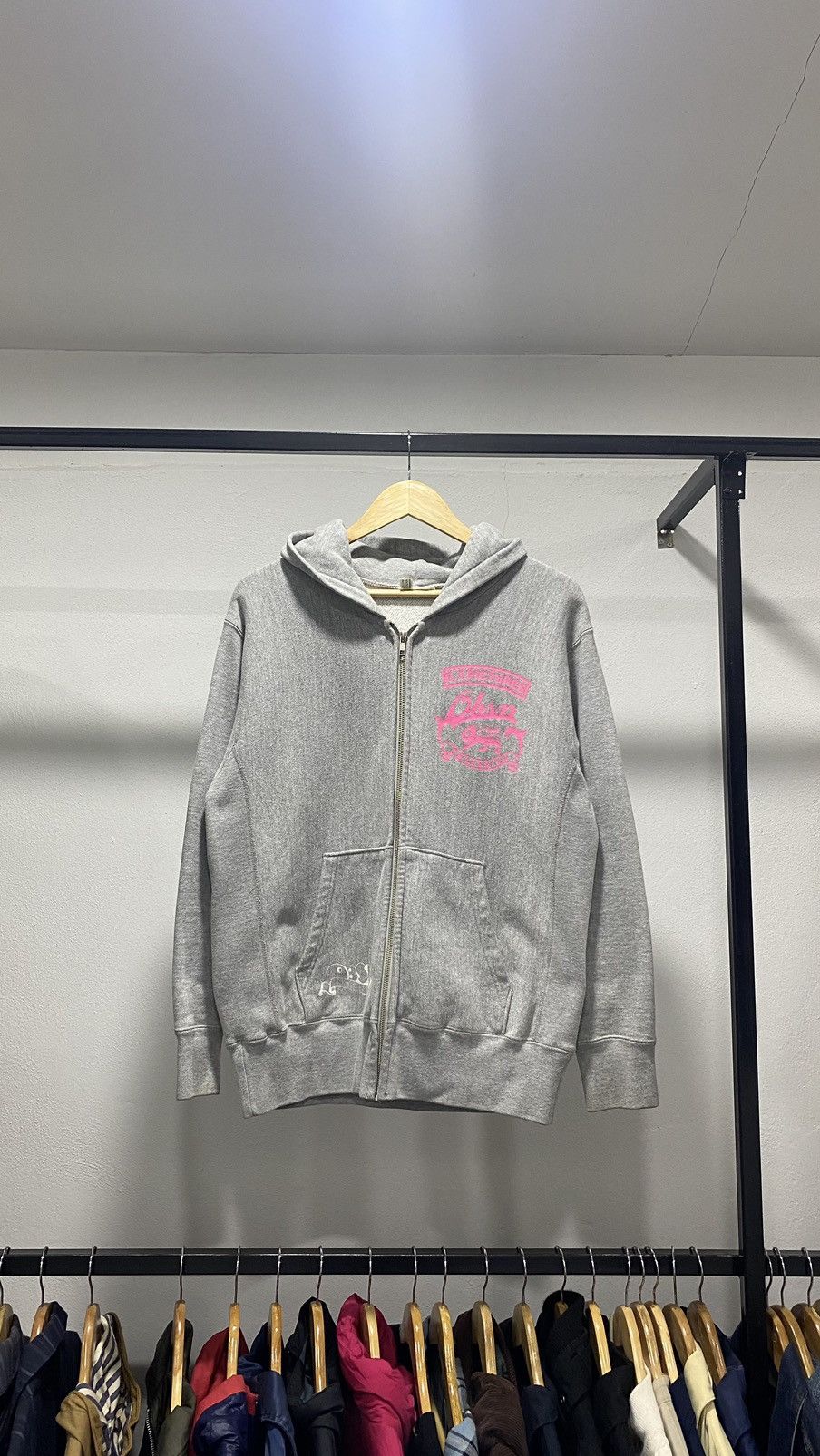 Japanese Brand Obsession Wording Backhit Reverse Weave Zipper Hoodie Size US M / EU 48-50 / 2 - 3 Thumbnail