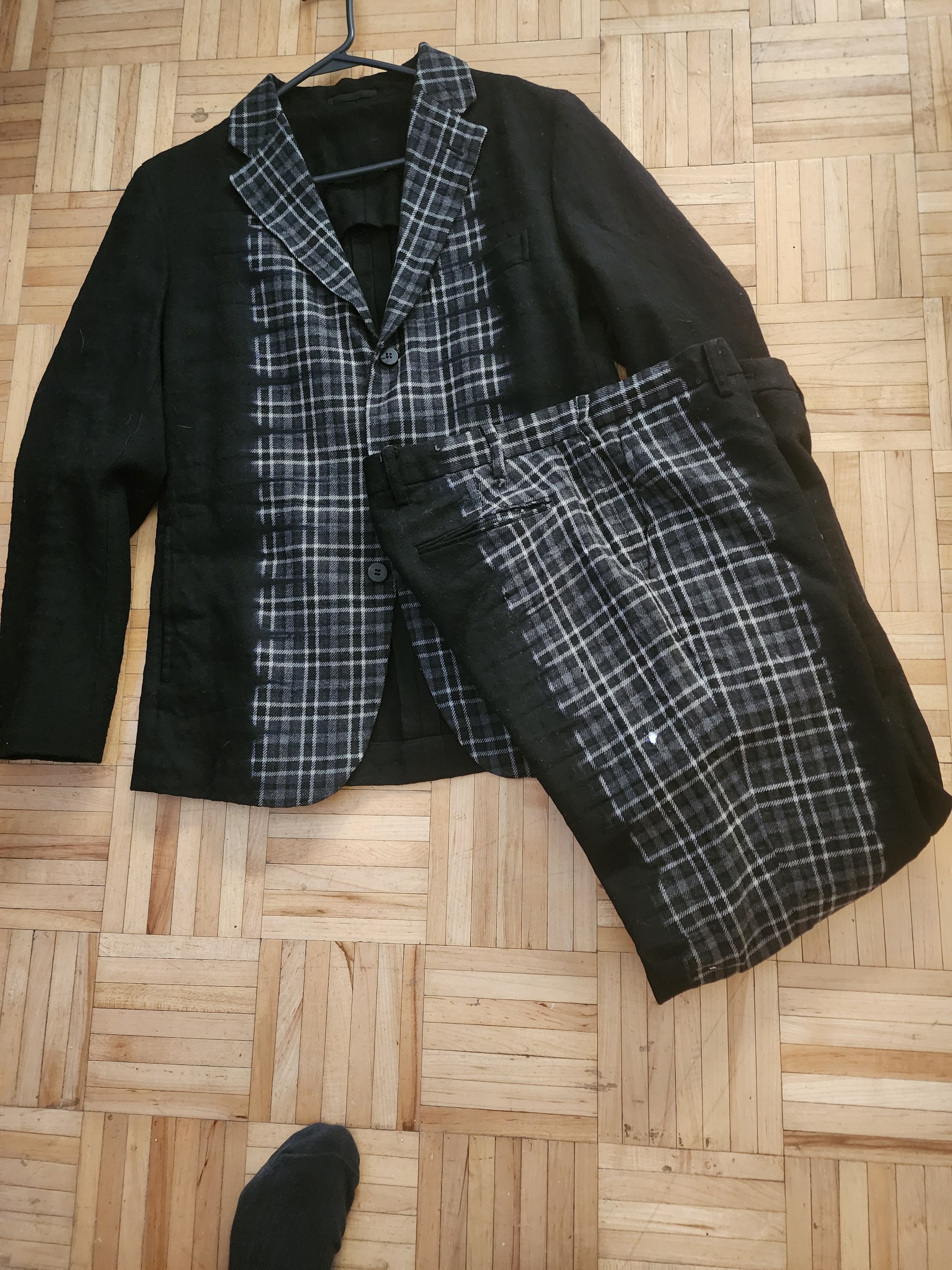 ISSEY MIYAKE MEN ライダースニット ダブル グレー Men's Issey Miyake Suits | Grailed