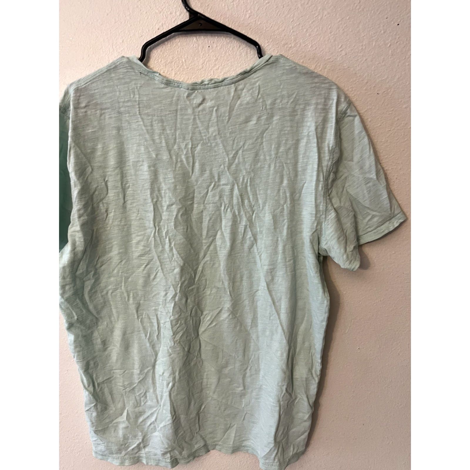 Express EXPRESS V-Neck T-Shirt Solid Light Blue Large Slim Fit Mens Size US L / EU 52-54 / 3 - 3 Thumbnail