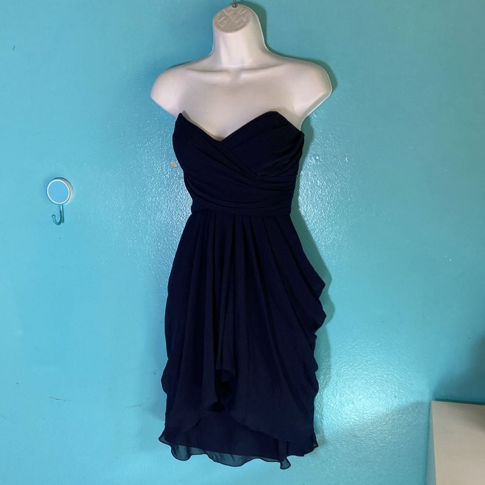The Masters Watters and Watters Navy Blue Formal Strapless Dress Size 6 Rear Zipper Size M / US 6-8 / IT 42-44 - 5 Thumbnail