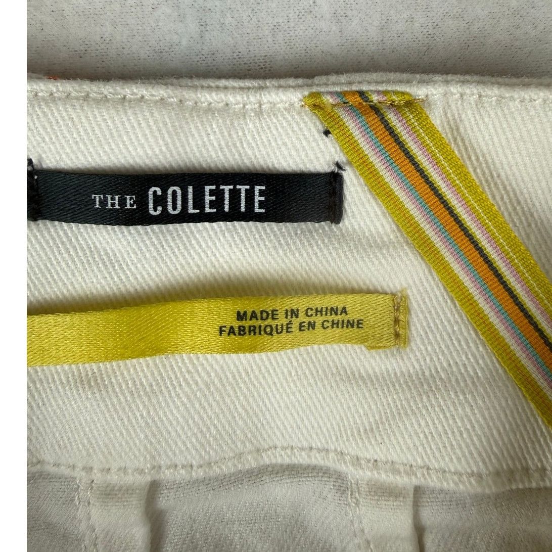 Anthropologie Maeve Anthropologie Colette Floral White Jeans 28 Size 28" / US 6 / IT 42 - 8 Thumbnail
