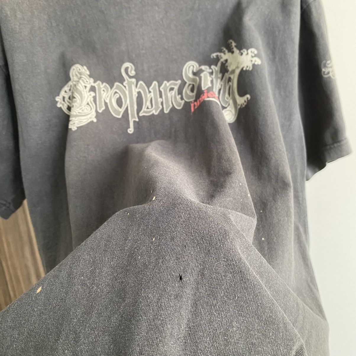 Japanese Brand Thrashed Faded Vintage Y2K The Fusion Japan ERD GRUNGE TEE Size US L / EU 52-54 / 3 - 8 Thumbnail