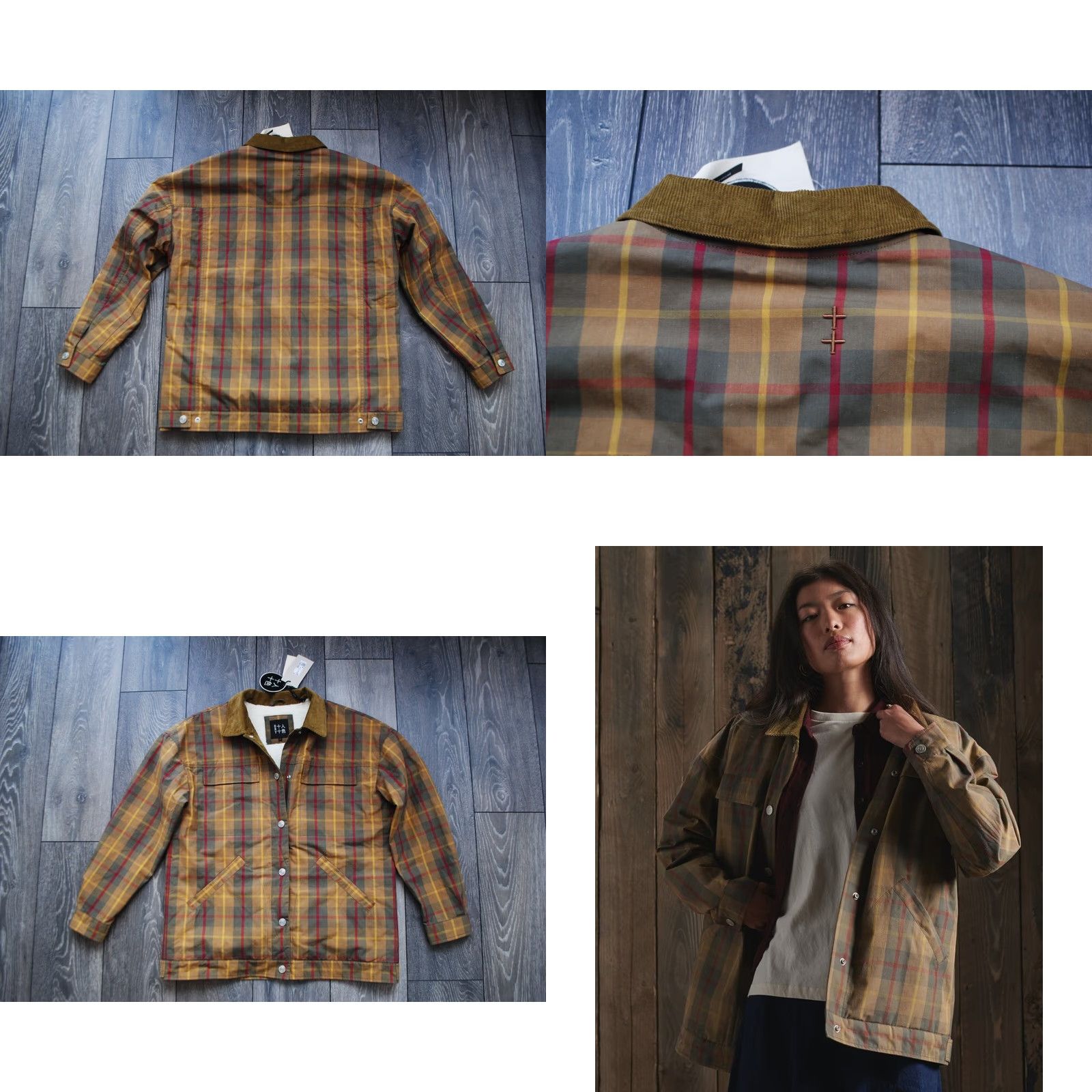 Superdry VINTAGE Superdry LIMITED EDITION DRY CRUISER JACKET GOLD TARTAN CHECKED WOMEN L 14 Size L / US 10 / IT 46 - 9 Thumbnail