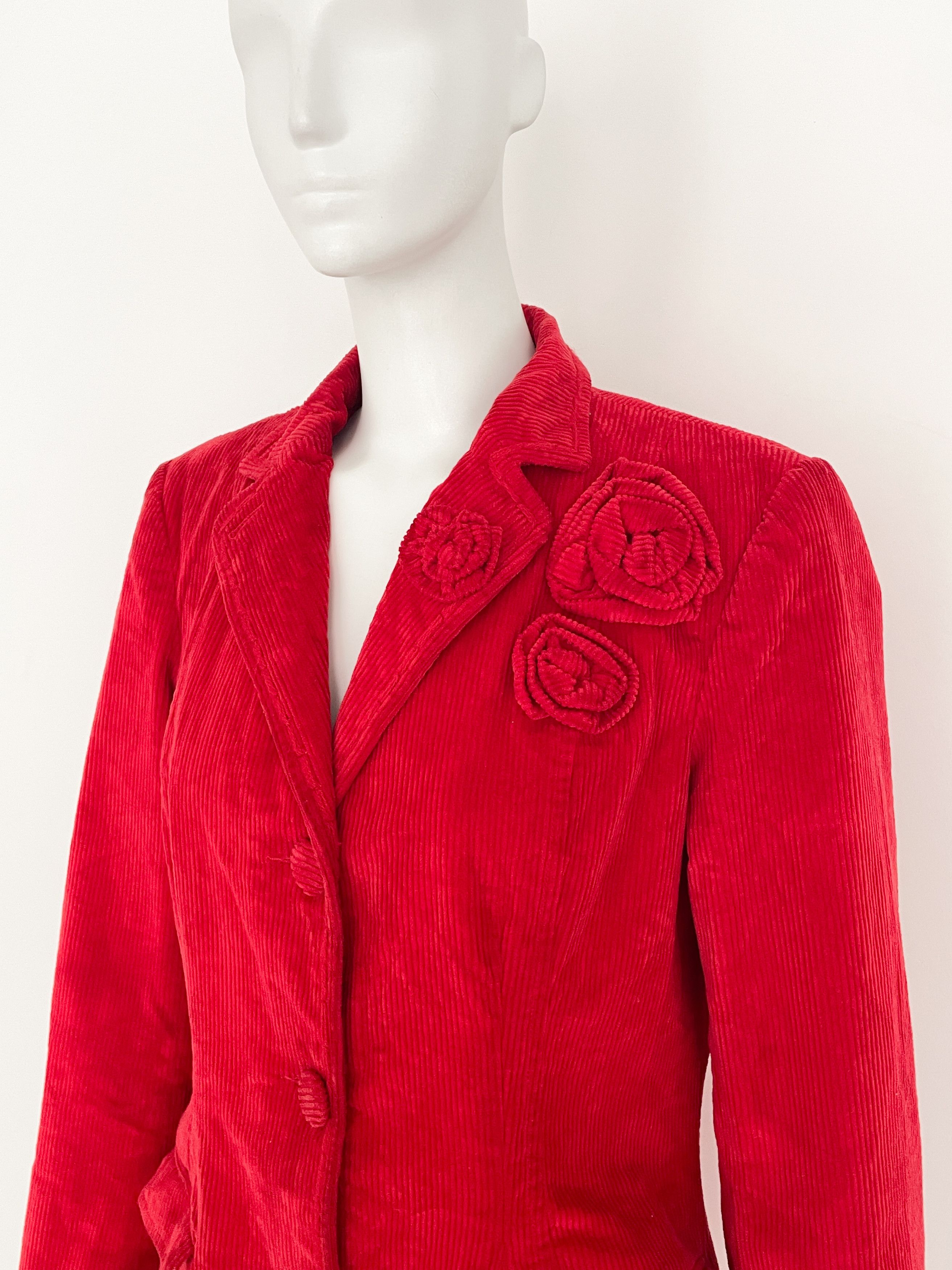 Moschino red velvet coat Size M / US 6-8 / IT 42-44 - 2 Thumbnail