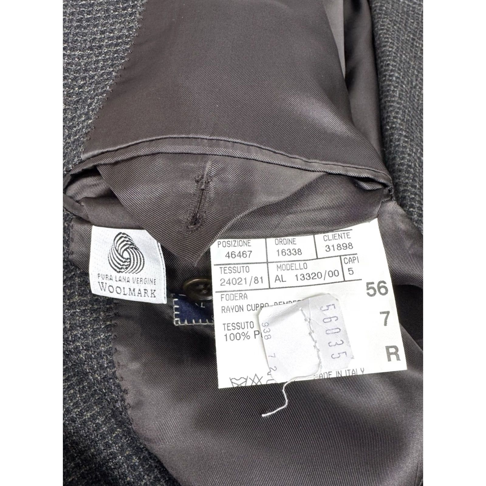 Canali Canali Blazer Tweed Wool Gray 3 Button Wedding Formal Jacket 46R Mens Size 46R - 3 Thumbnail