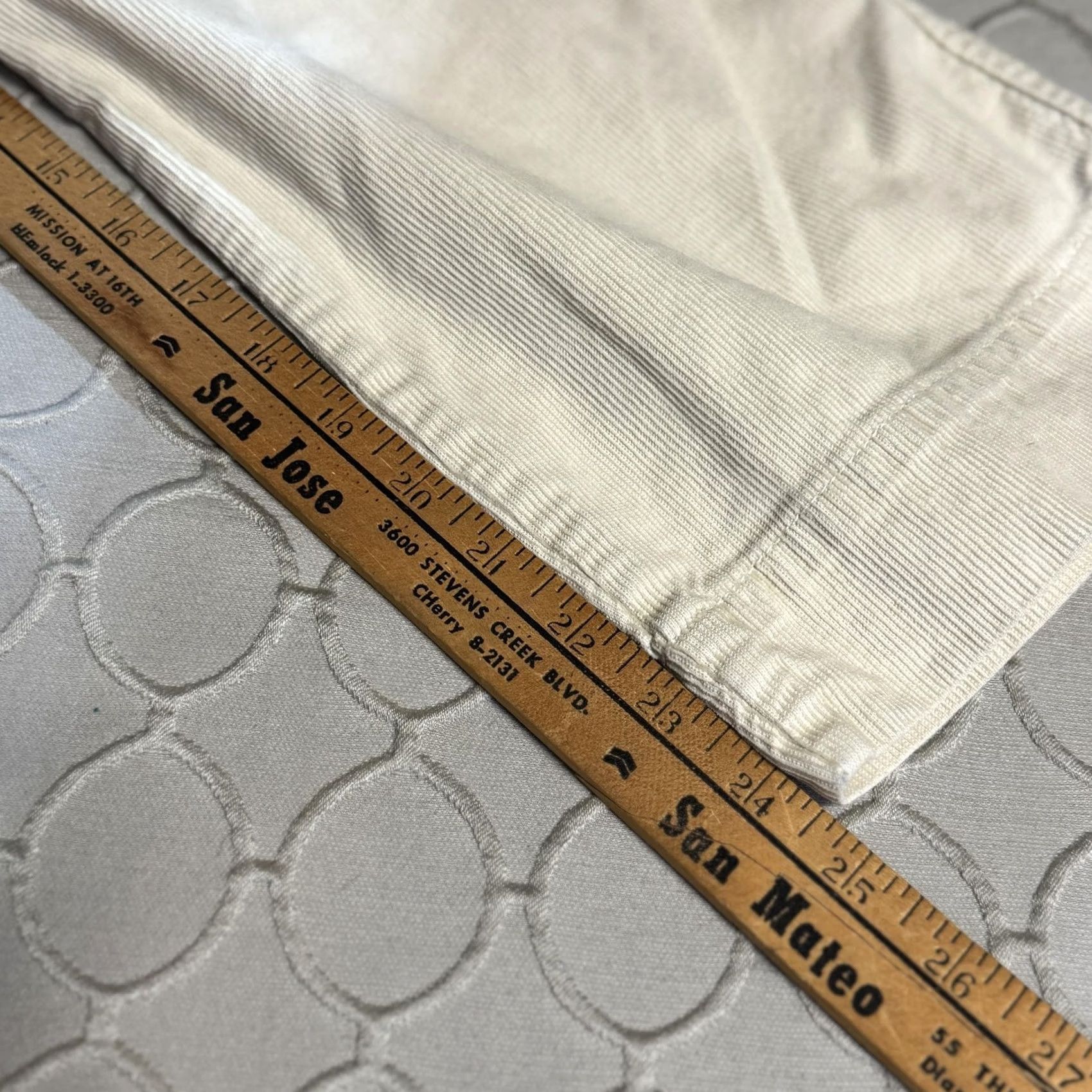 Marine Layer Marine Layer Pants Womens 8 Cream Beige Corduroy Button Fly Straight Leg Casual Womens Size 30" / US 8 / IT 44 - 8 Thumbnail