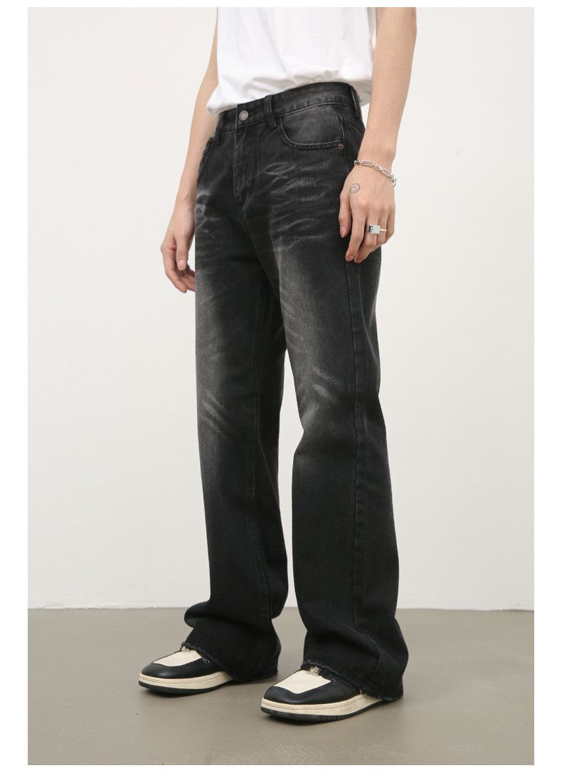 Japanese Brand × Jean American high street lightning crack washed jeans for men Size US 32 / EU 48 - 2 Thumbnail
