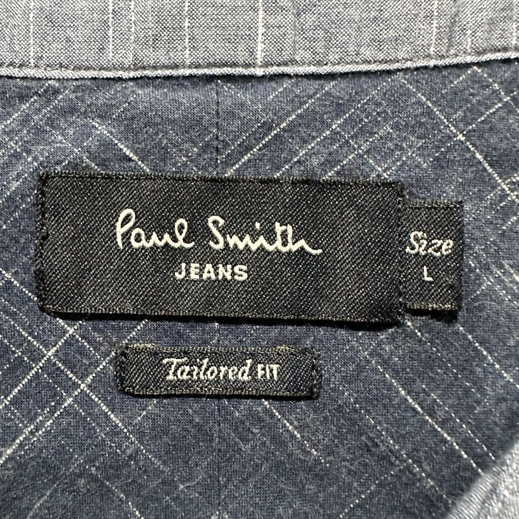 Paul Smith Paul Smith Shirt Mens Large Blue Chambray Button-Down Long Sleeve Casual Pocket Size US L / EU 52-54 / 3 - 3 Thumbnail