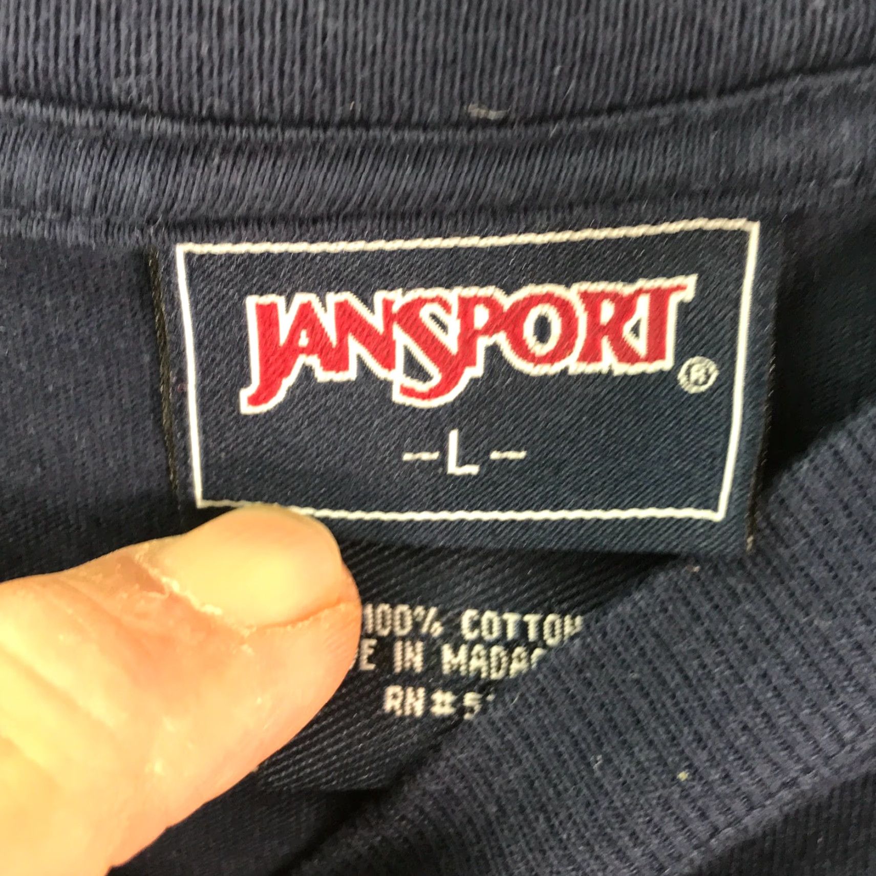 Jansport JanSport Mens T Shirt Navy Blue Pullover 100% Cotton Crew Neck Short Sleeve Size L Marquette University Athl Depart University Mens Shirts Size US L / EU 52-54 / 3 - 4 Thumbnail