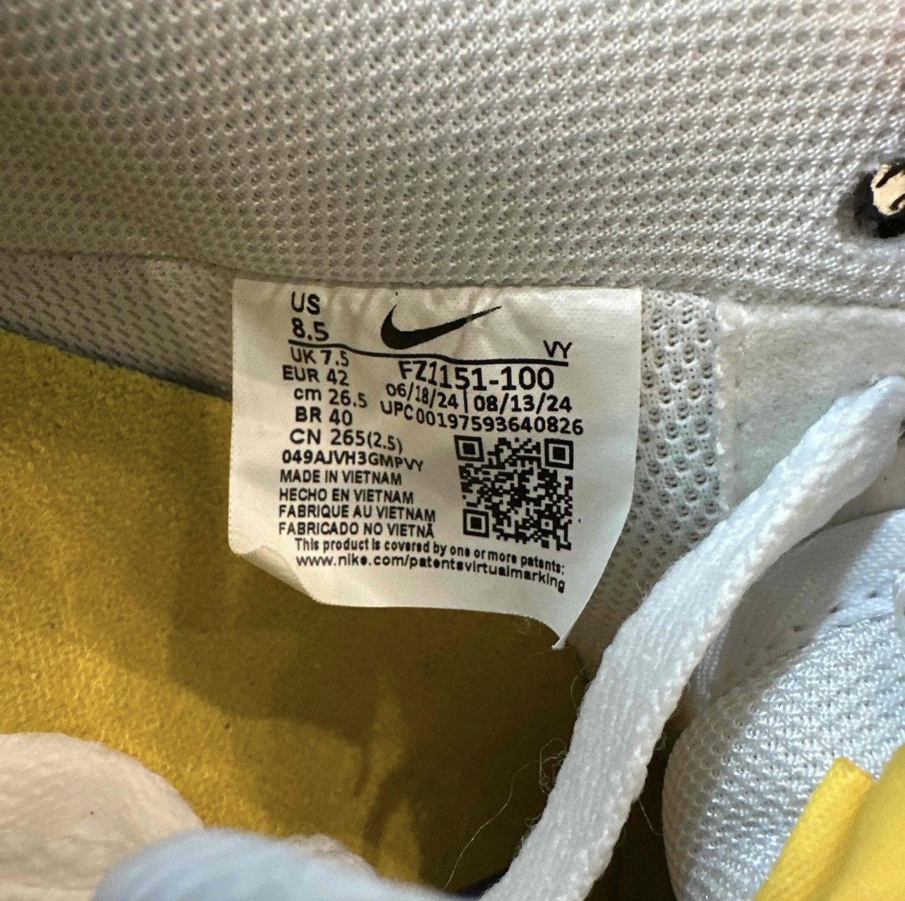 Nike Nike Air Force 1 Low Retro QS Kobe Bryant Lakers Home Size US 8.5 / EU 41-42 - 7 Thumbnail