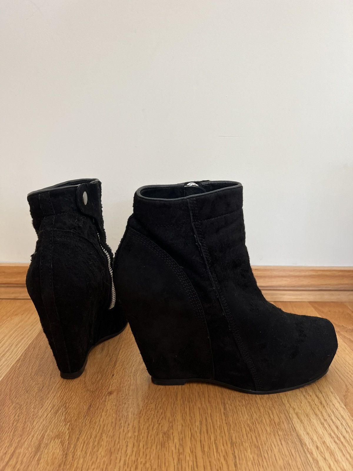 Rick Owens Rick Owens archive wedge boot - black velvet Size US 8 / IT 38 - 3 Thumbnail