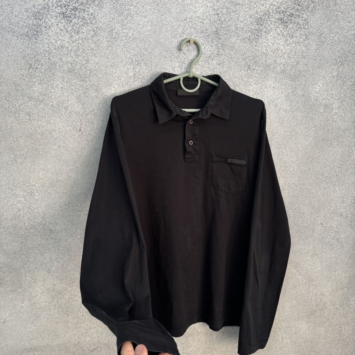 Prada Prada Black Logo Long Sleeve Size US L / EU 52-54 / 3 - 2 Thumbnail
