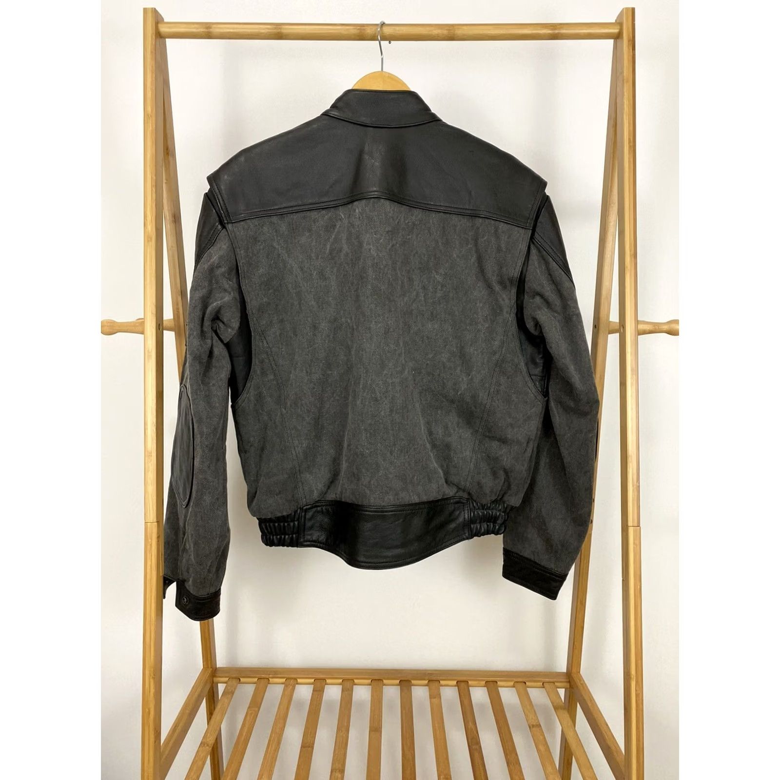 Shein VTG Hein Gericke Cafe Racer Motorcycle Leather Jacket Knight M Black Charcoal Mens Jacket) Size US M / EU 48-50 / 2 - 2 Thumbnail