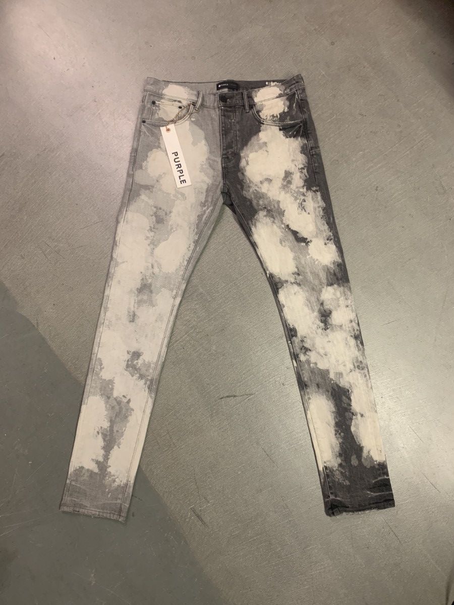 Purple Brand Purple Brand two toned grey black denim jeans Size US 34 / EU 50 - 1 Thumbnail