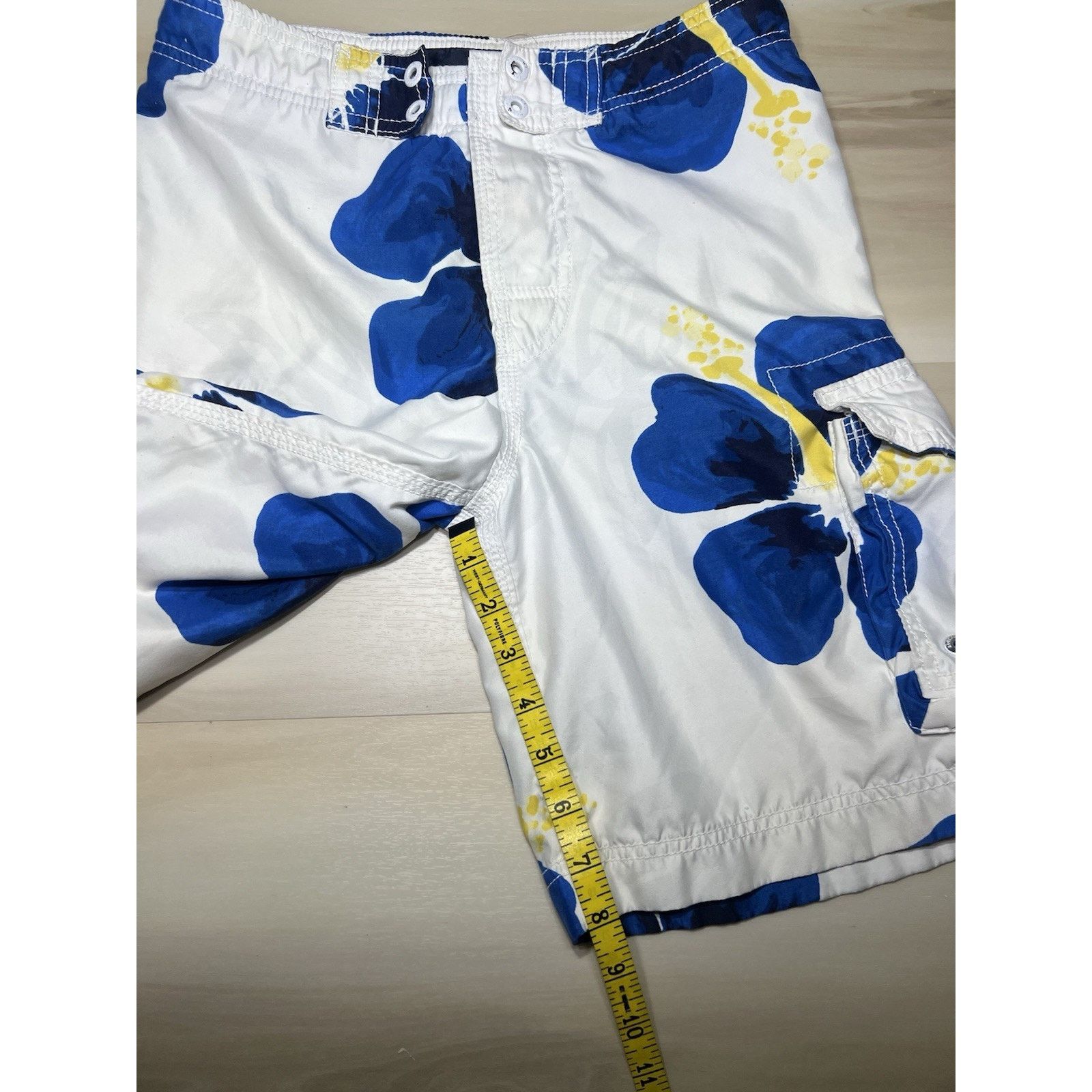 Abercrombie & Fitch abercrombie fitch swim trunks Trunks Blue White Sz M Pockets Size US 30 / EU 46 - 7 Thumbnail