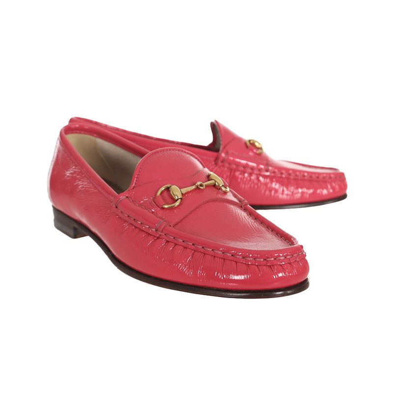 Gucci Gucci Pink Patent Leather Loafers 0079 Size US 6.5 / EU 39-40 - 1 Thumbnail