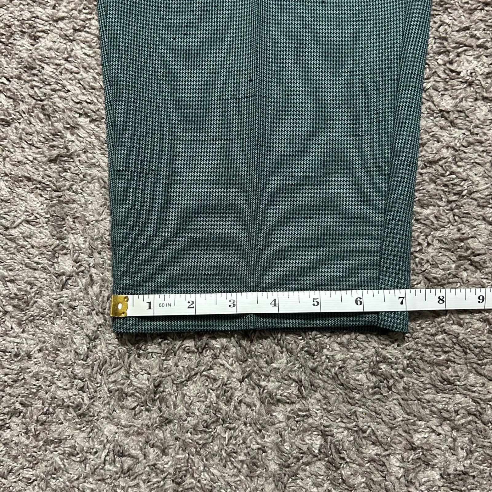 Vintage Vintage 70s Houndstooth Pants Polyester Dark Green 30x29 Size US 30 / EU 46 - 9 Thumbnail