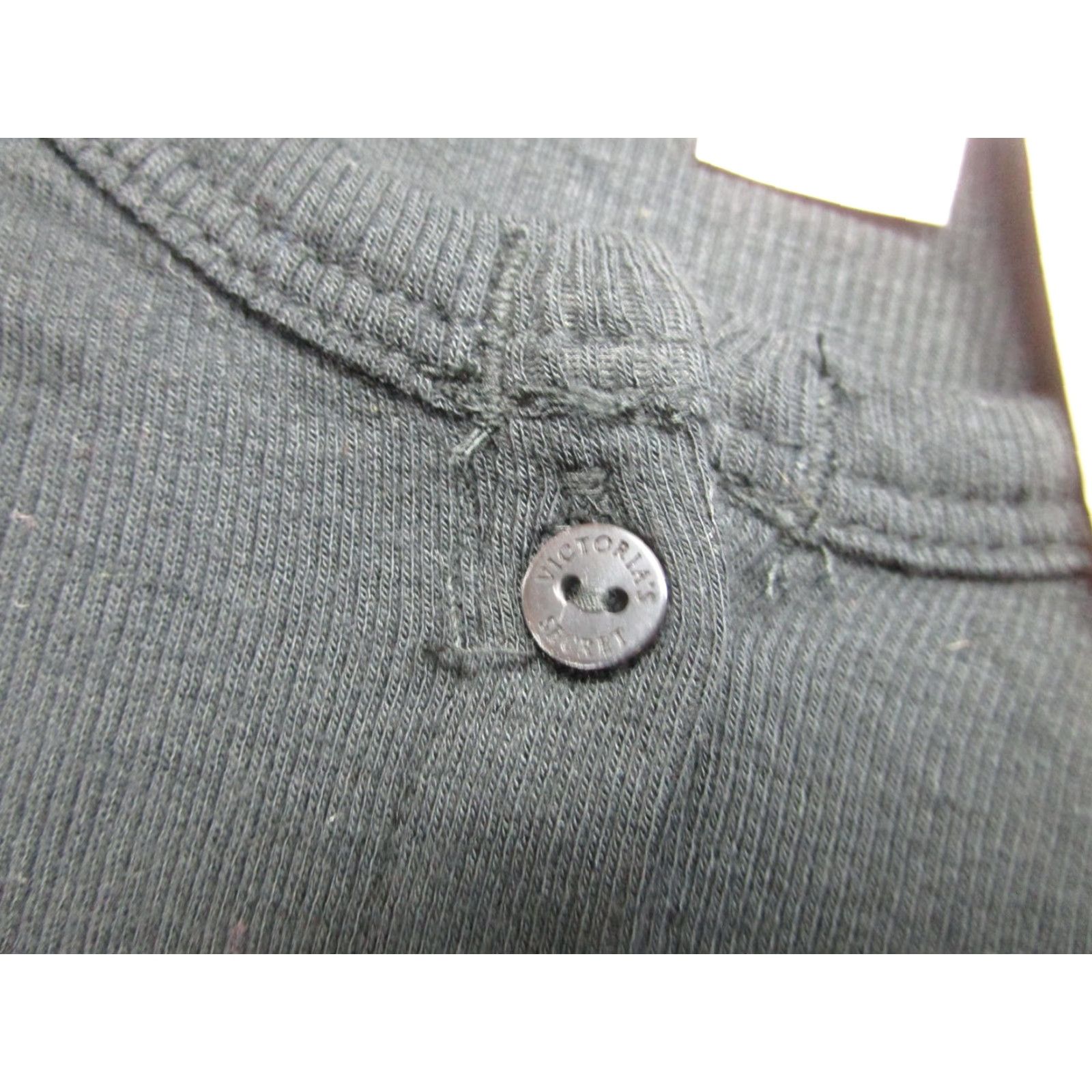 Victoria's Secret Victoria's Secret Shirt Womens Medium Black Long Sleeve Button Front Ribbed y2k Size M / US 6-8 / IT 42-44 - 7 Thumbnail