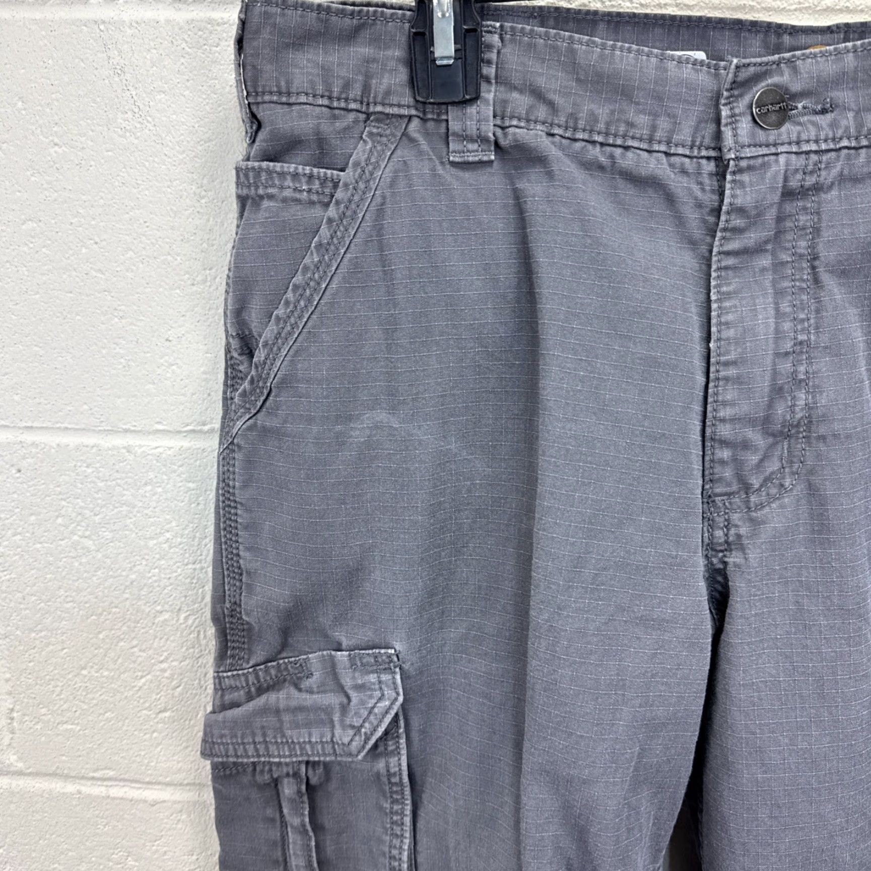 Carhartt Carhartt Force Cargo Pants Mens 36x30 Relaxed Fit Gray 101148 Workwear Cargo Pocket Zip RipStop Cotton Canvas USA Grunge Logo Size US 36 / EU 52 - 2 Thumbnail