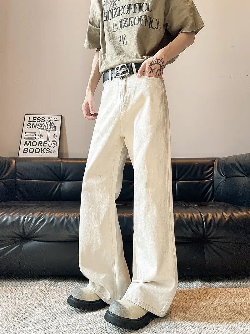 Japanese Brand Retro straight leg loose wide leg jeans Size US 30 / EU 46 - 6 Thumbnail