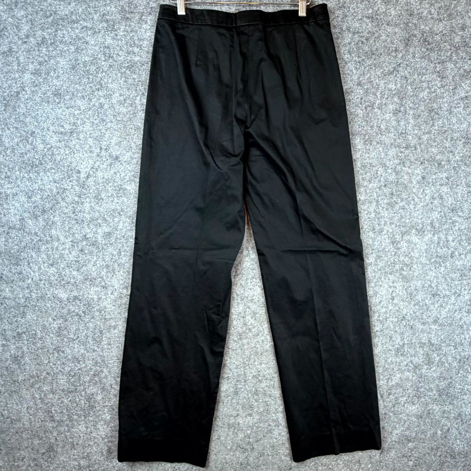 Armani Collezioni Armani Collezioni Dress Pants Womens 6 Black Cotton Straight Size 28" / US 6 / IT 42 - 2 Thumbnail