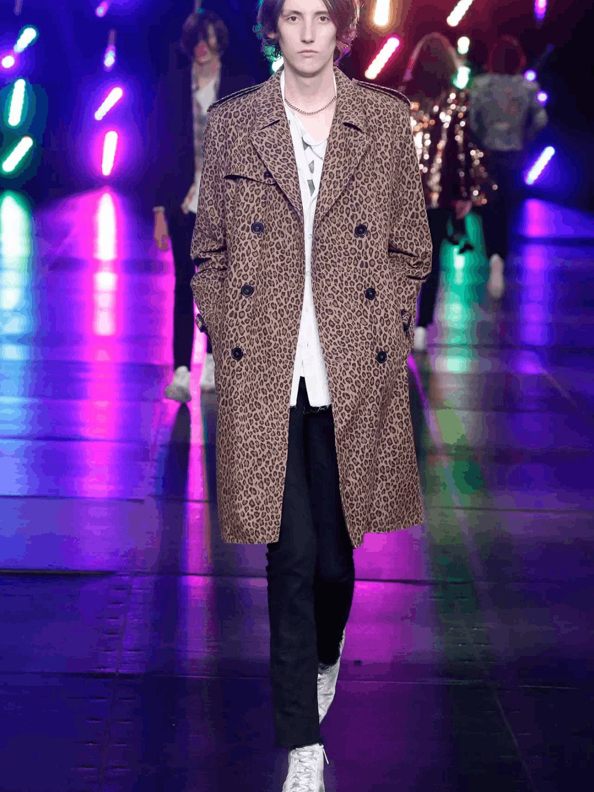 Saint Laurent Paris Sz 44 Saint Laurent Paris by Hedi 16SS Leopard Trench Coat Size US S / EU 44-46 / 1 - 8 Thumbnail
