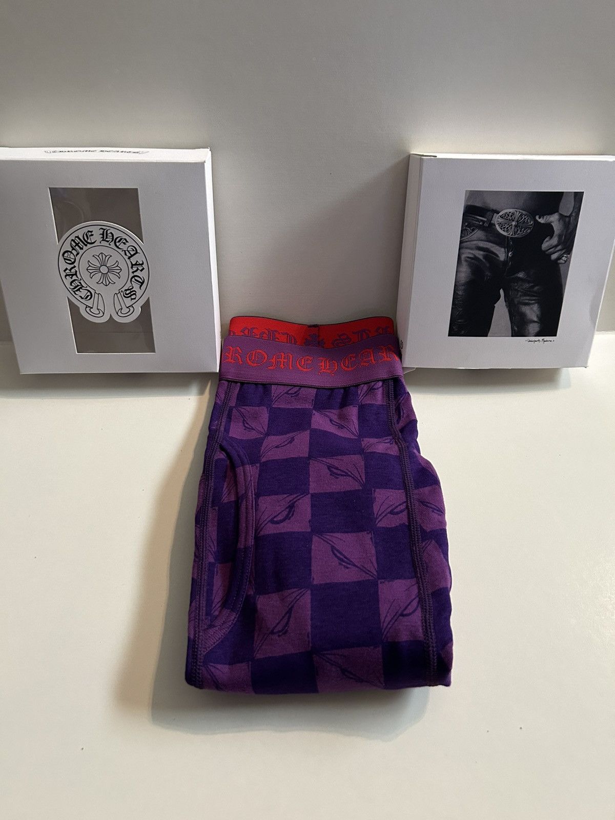 Chrome Hearts Chrome Hearts Matty Boy 99 Eyes Classic Rib Boxer Purple XXL Size 38 - 1 Thumbnail