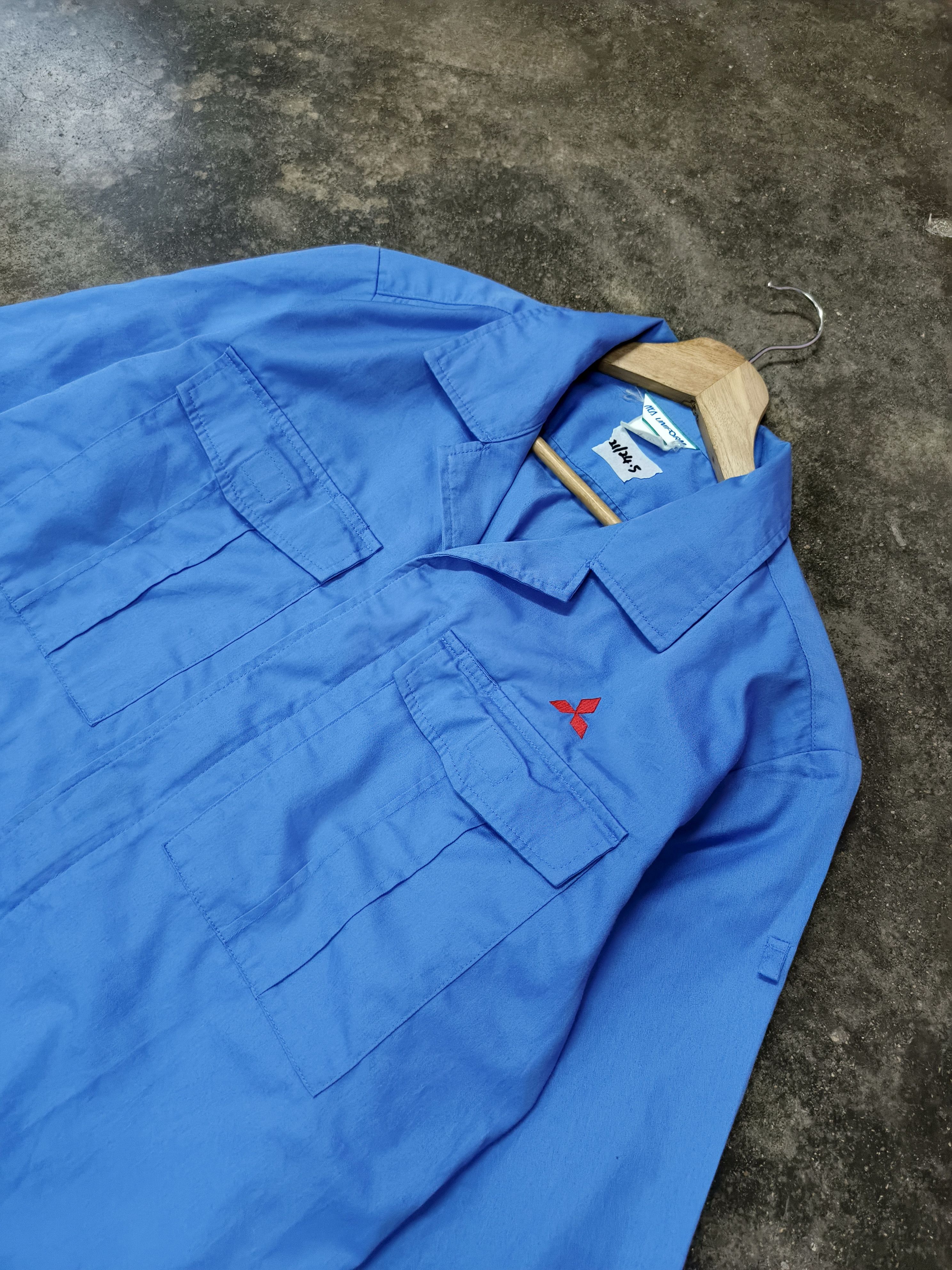 Japanese Brand MITSUBISHI MOTORS UNIFORM JACKET WORKERS WORKWEAR Size US L / EU 52-54 / 3 - 2 Thumbnail