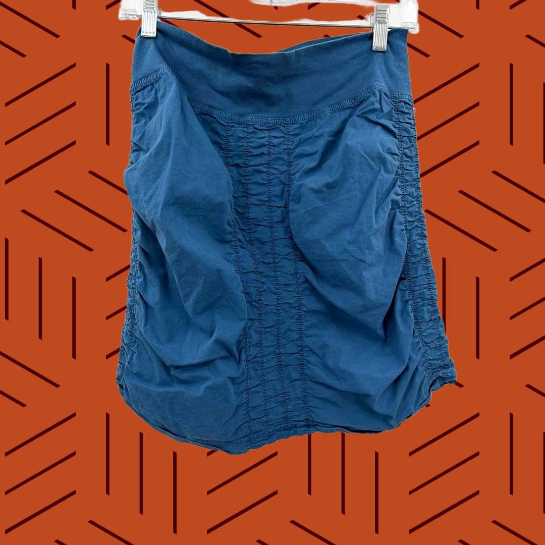 Vintage Pre-Owned Wearables Blue Size Medium Pull On Mini Skirt Size 32" / US 10 / IT 46 - 1 Thumbnail