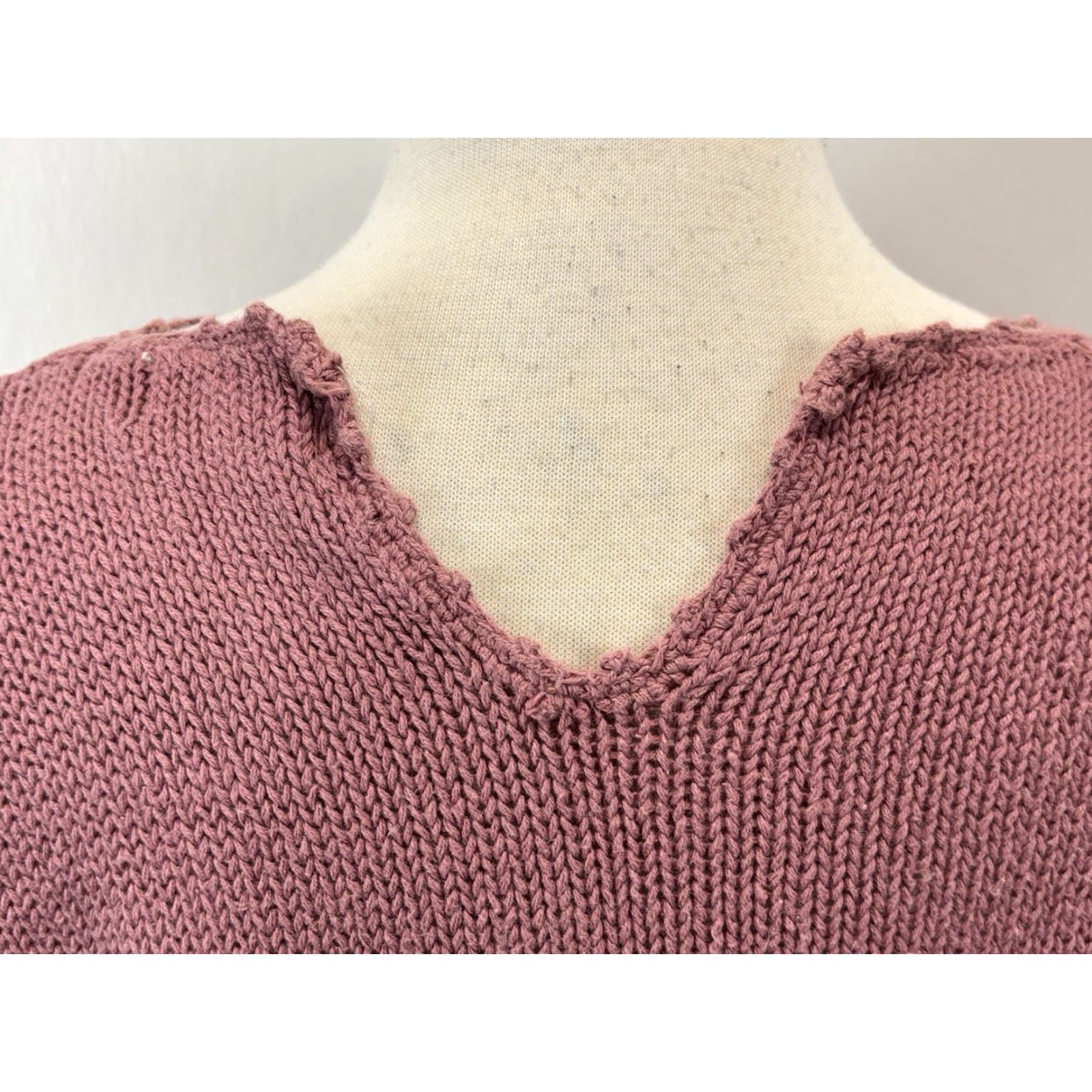Vintage VINTAGE Shenanigans Tunic Sweater Women’s M Mauve Paisley 90s Knit Ramie Cotton Long Sleeve Size M / US 6-8 / IT 42-44 - 7 Thumbnail